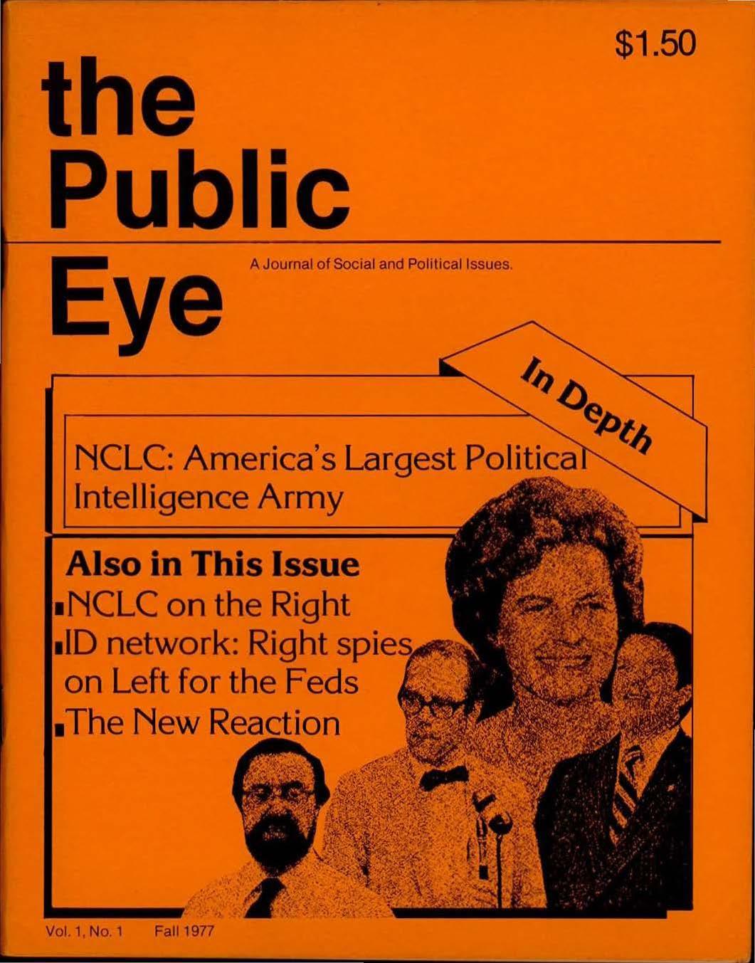 Early Issues of the Public Eye Political Research Associates